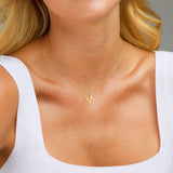 Therese Initial Halsband i Guld